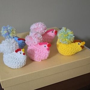 Crocheted Chicken Egg Cozies Set of 5